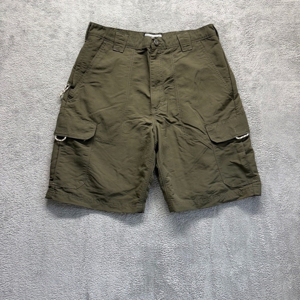 Wrangler Shorts Mens 32 Green Cargo Straight Nylon 10" Inseam Nylon Outdoor